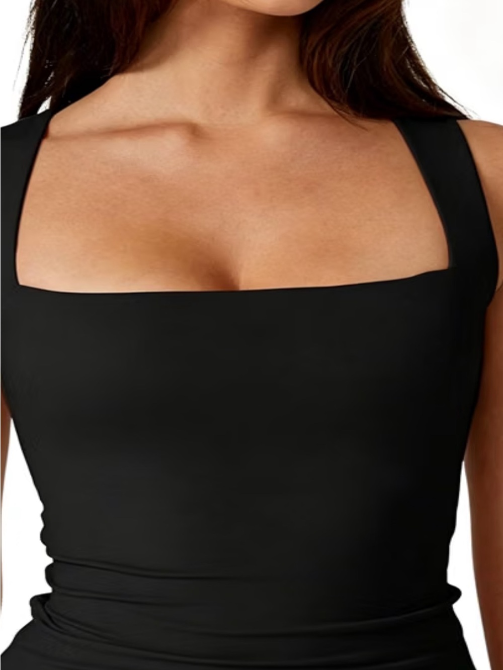 Square-Neck Black Bandeau Tank - Women Intimates & Sleepwear